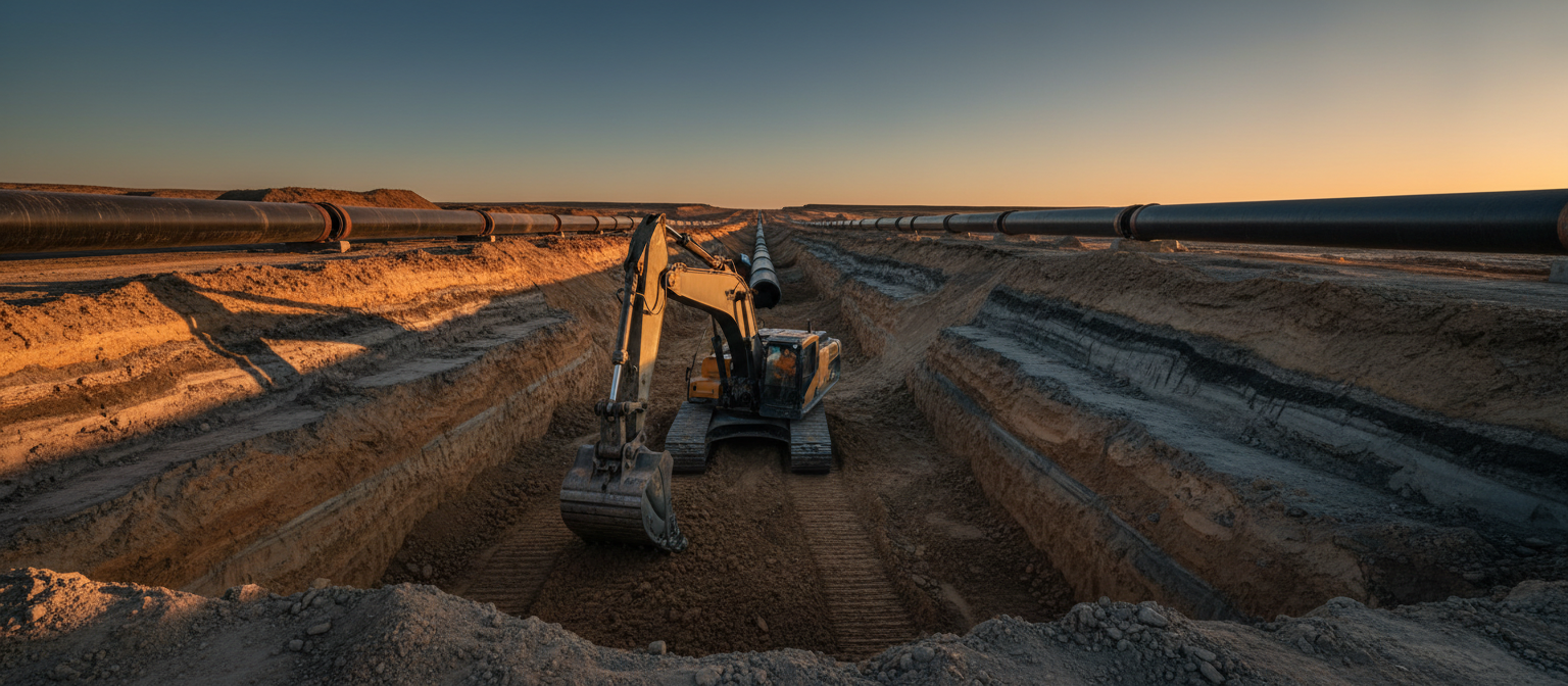 Industrial excavation site